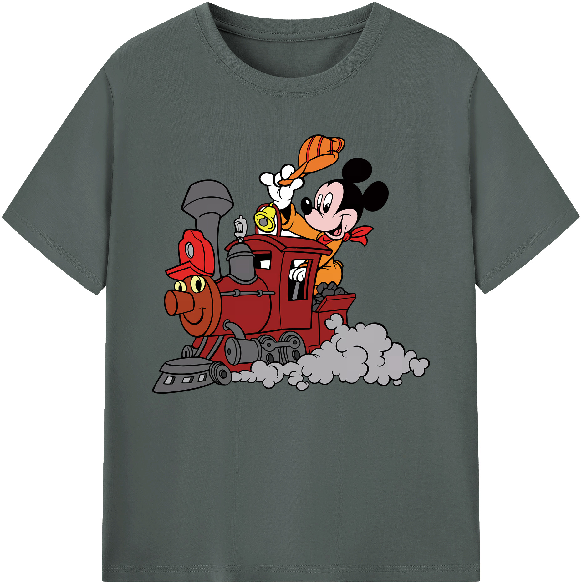 ミッキーマウス Mickey Mouse 綿100％ メンズ半袖Tシャツ｜肌触りやわらか＆通気性